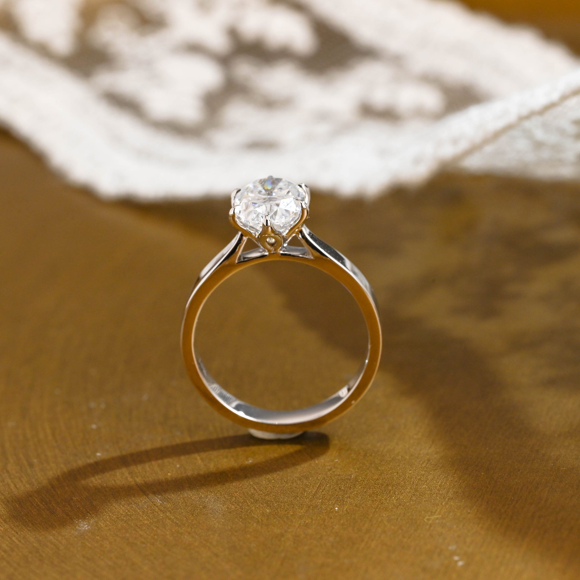 2 CT Round Three Stones Lab Grown Diamond Engagement Ring