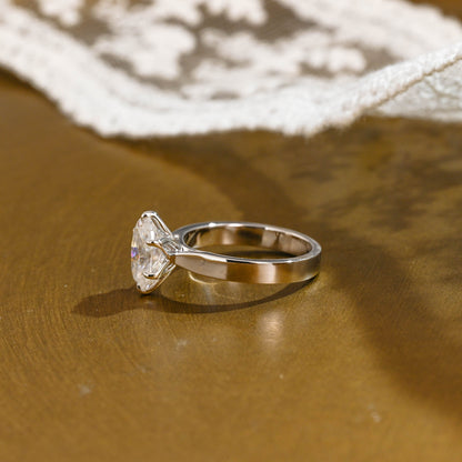 2 CT Round Three Stones Lab Grown Diamond Engagement Ring