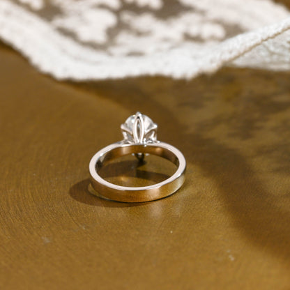 2 CT Round Three Stones Lab Grown Diamond Engagement Ring