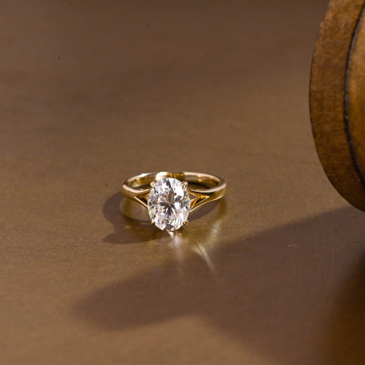 2 CT Round Three Stones Lab Grown Diamond Engagement Ring