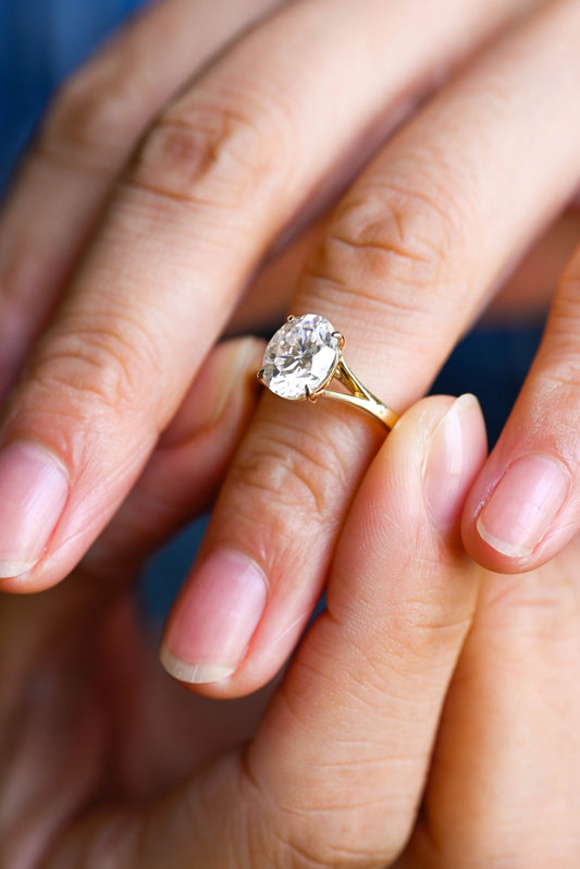 2 CT Round Three Stones Lab Grown Diamond Engagement Ring