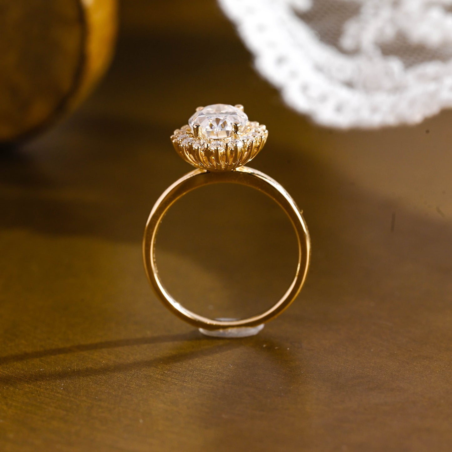 2 CT Round Three Stones Lab Grown Diamond Engagement Ring