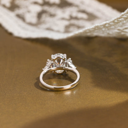 2 CT Round Three Stones Lab Grown Diamond Engagement Ring