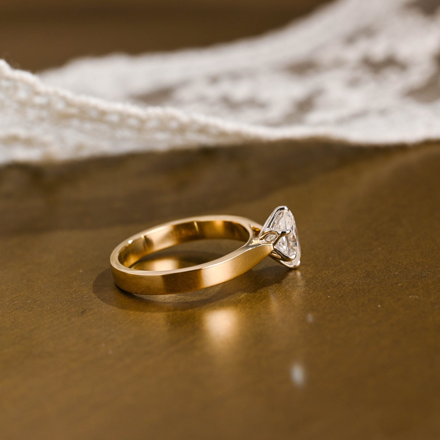 2 CT Round Three Stones Lab Grown Diamond Engagement Ring