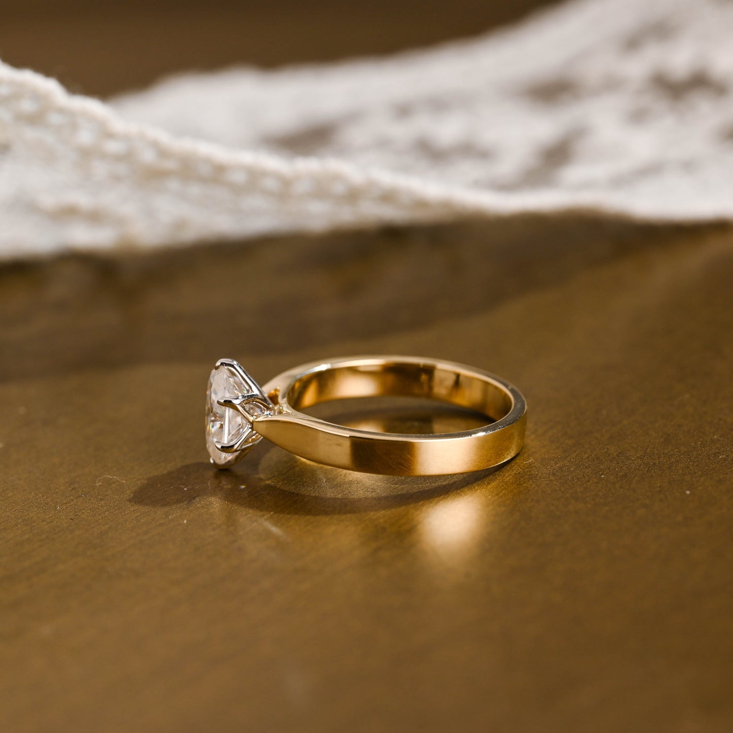 2 CT Round Three Stones Lab Grown Diamond Engagement Ring