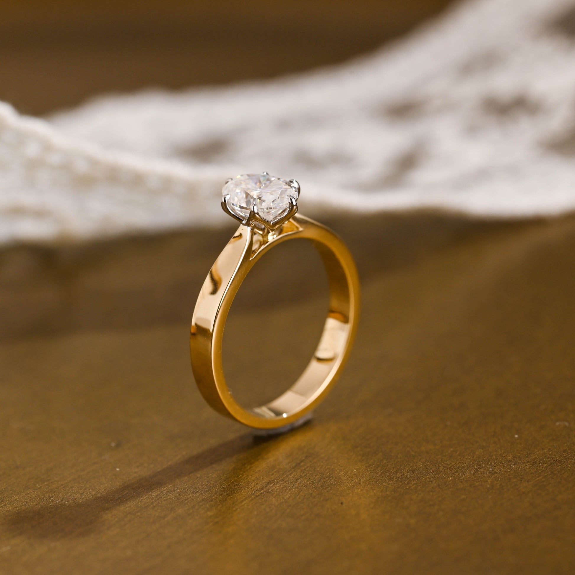 2 CT Round Three Stones Lab Grown Diamond Engagement Ring