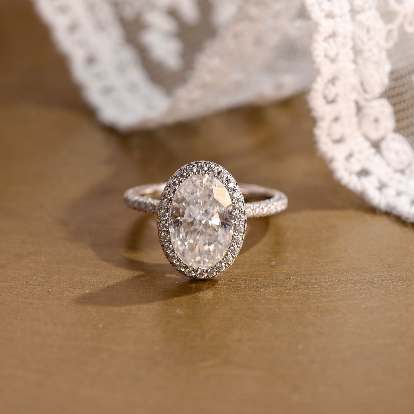 2 CT Round Three Stones Lab Grown Diamond Engagement Ring