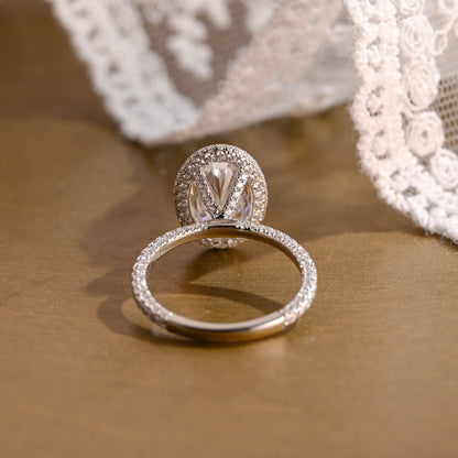 2 CT Round Three Stones Lab Grown Diamond Engagement Ring