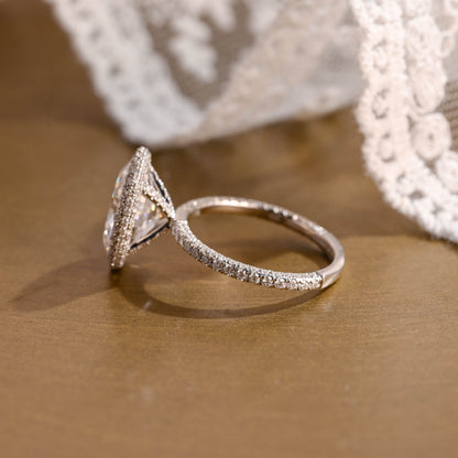 2 CT Round Three Stones Lab Grown Diamond Engagement Ring