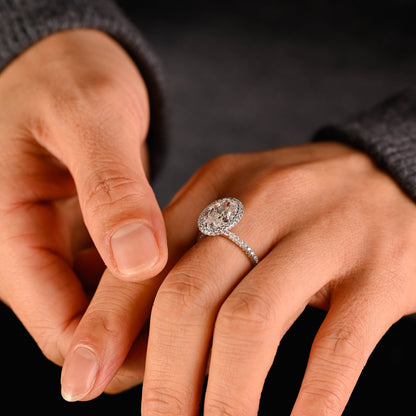2 CT Round Three Stones Lab Grown Diamond Engagement Ring
