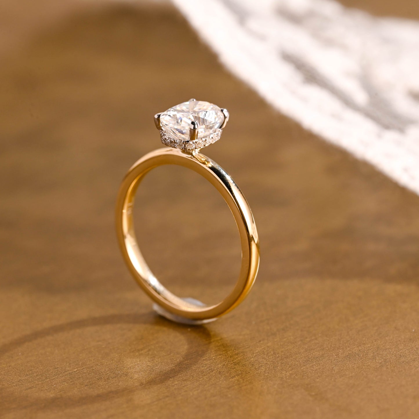 2 CT Round Three Stones Lab Grown Diamond Engagement Ring
