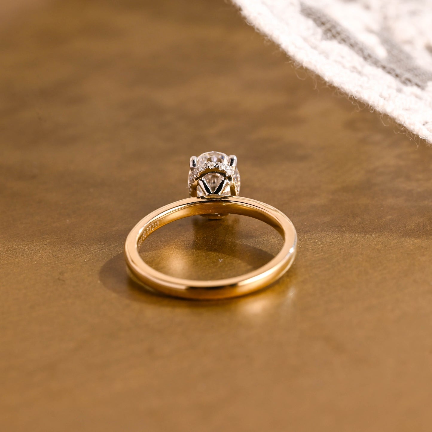 2 CT Round Three Stones Lab Grown Diamond Engagement Ring