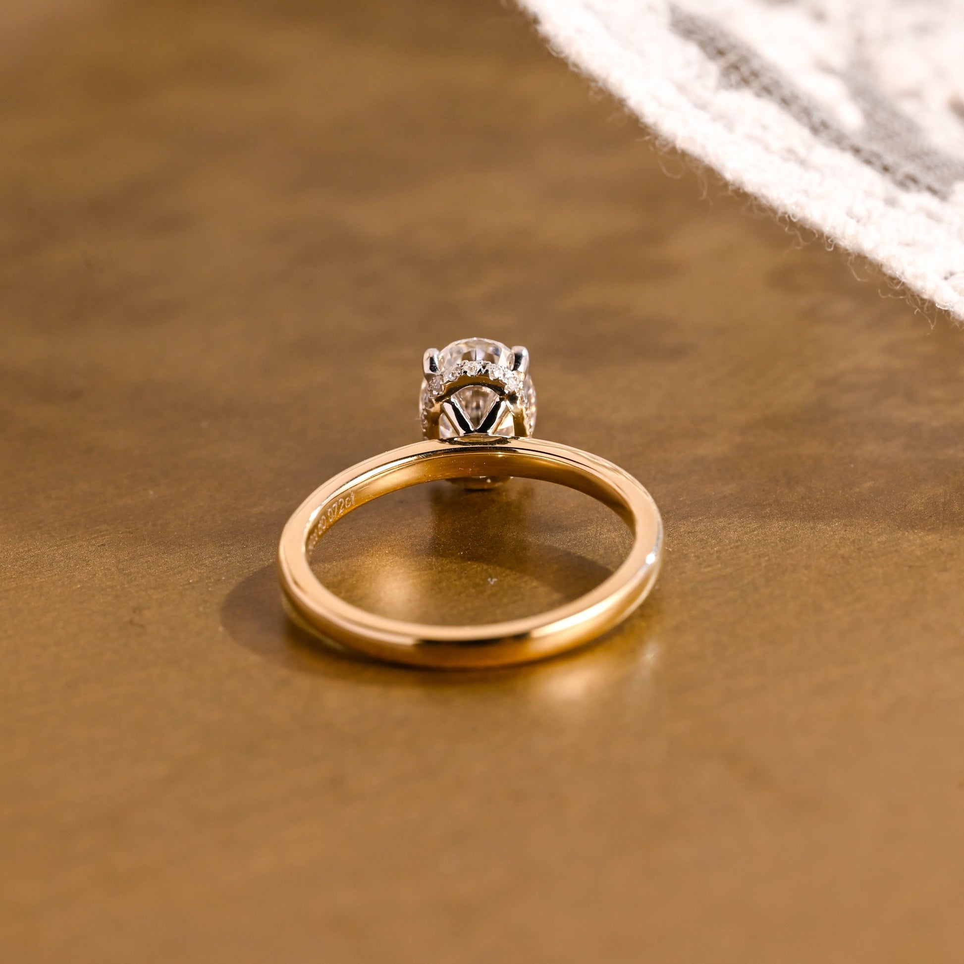 2 CT Round Three Stones Lab Grown Diamond Engagement Ring