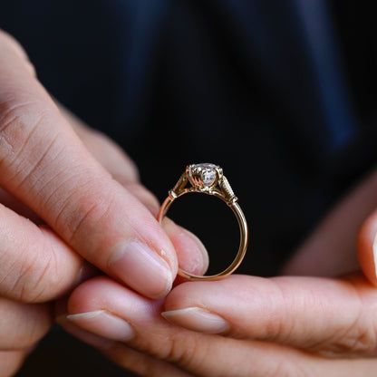 2 CT Round Three Stones Lab Grown Diamond Engagement Ring