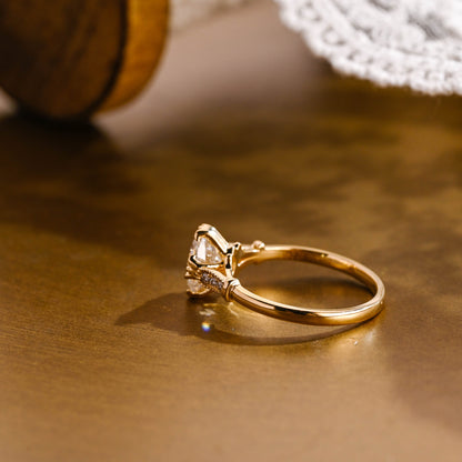 2 CT Round Three Stones Lab Grown Diamond Engagement Ring