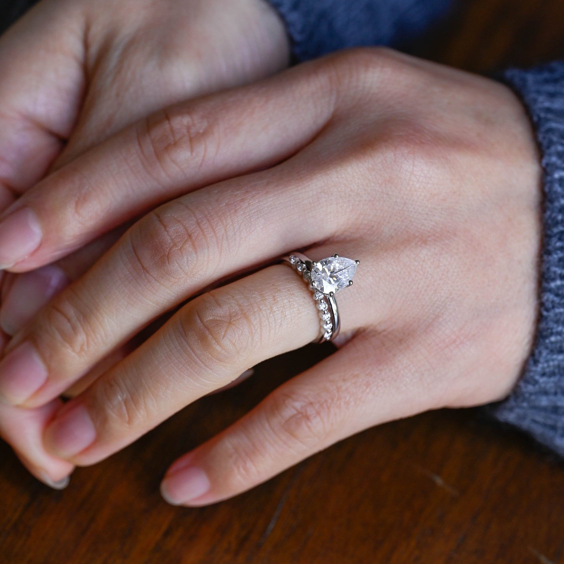 3.0 CT Round Pave Lab Grown Diamond Bridal Set