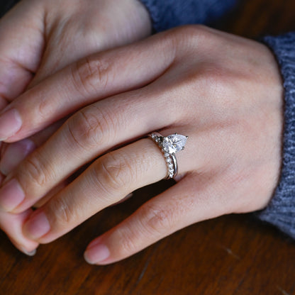 3.0 CT Round Pave Lab Grown Diamond Bridal Set