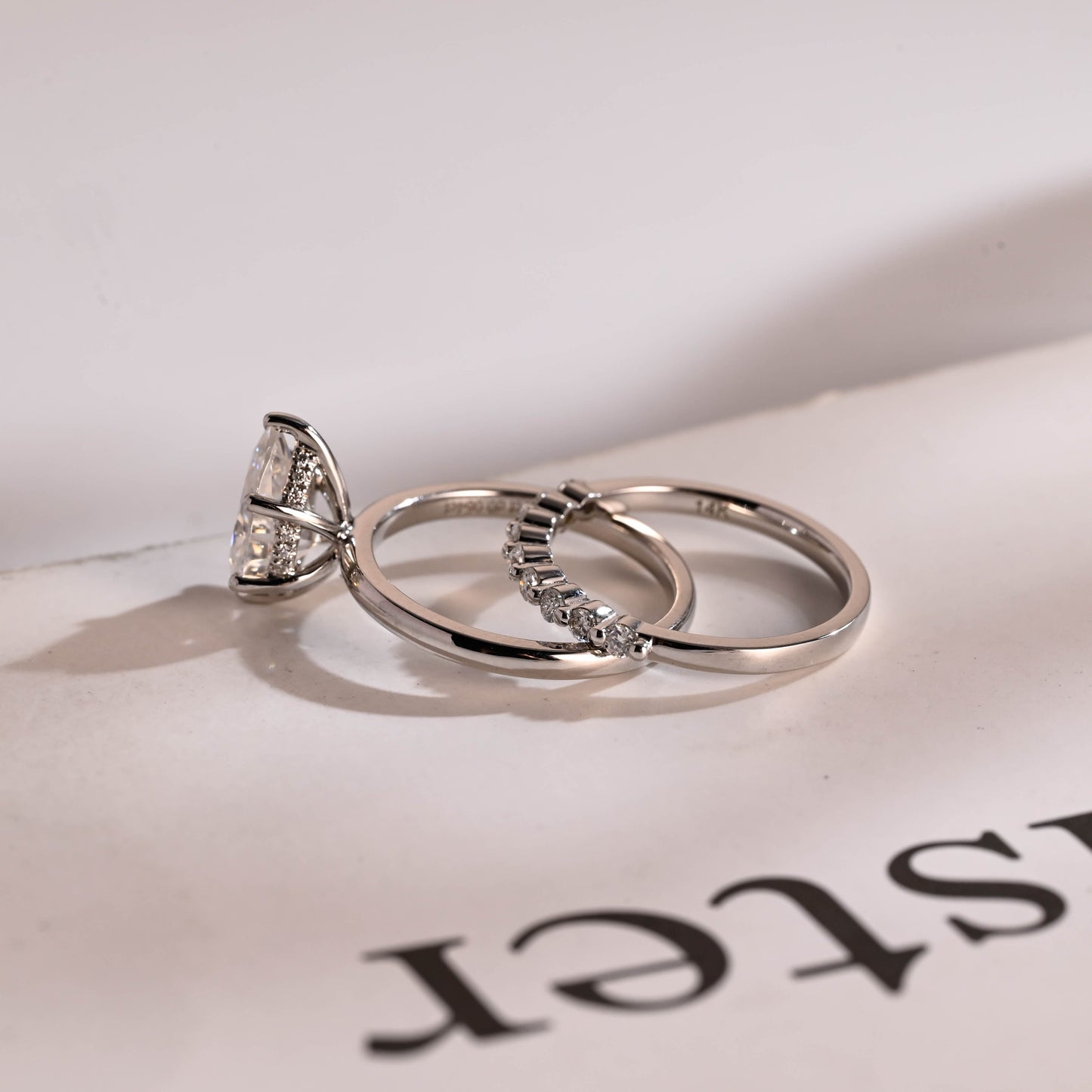 3.0 CT Round Pave Lab Grown Diamond Bridal Set