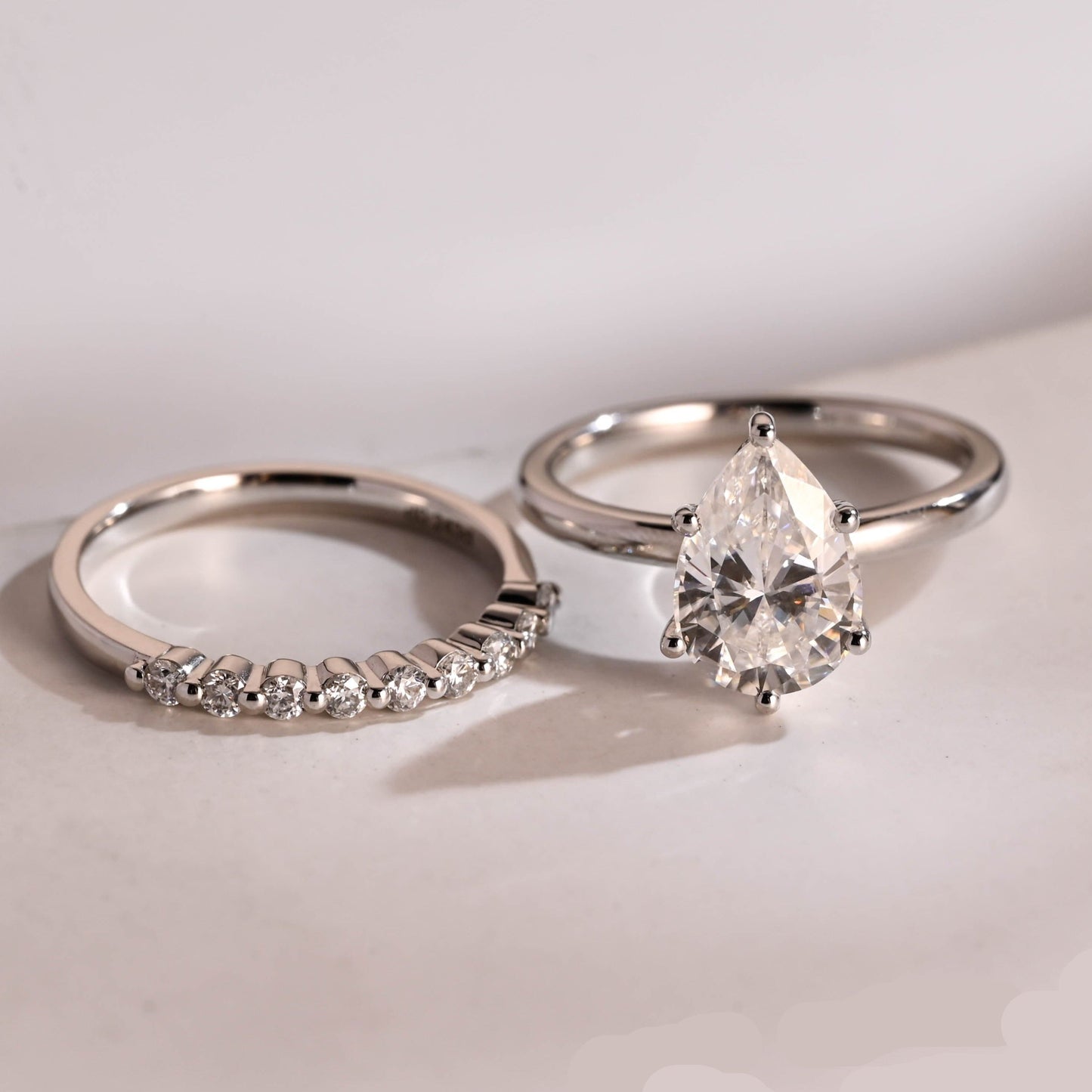 3.0 CT Round Pave Lab Grown Diamond Bridal Set