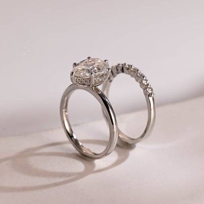 3.0 CT Round Pave Lab Grown Diamond Bridal Set