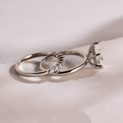 3.0 CT Round Pave Lab Grown Diamond Bridal Set