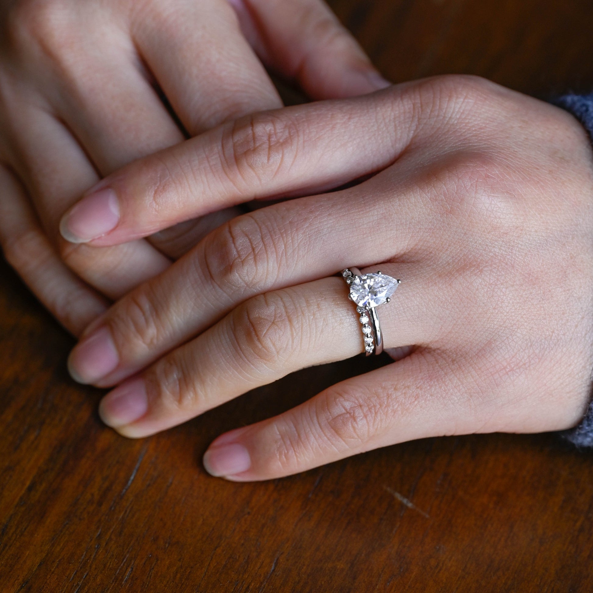 3.0 CT Round Pave Lab Grown Diamond Bridal Set