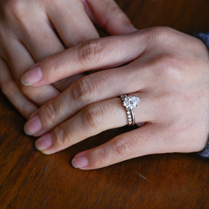 3.0 CT Round Pave Lab Grown Diamond Bridal Set