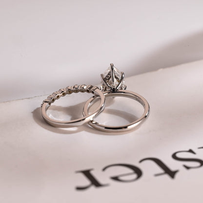 3.0 CT Round Pave Lab Grown Diamond Bridal Set