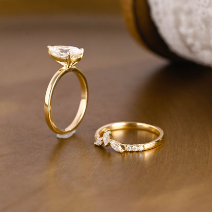 3.0 CT Round Pave Lab Grown Diamond Bridal Set