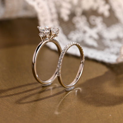3.0 CT Round Pave Lab Grown Diamond Bridal Set