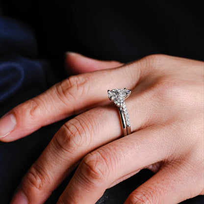 3.0 CT Round Pave Lab Grown Diamond Bridal Set
