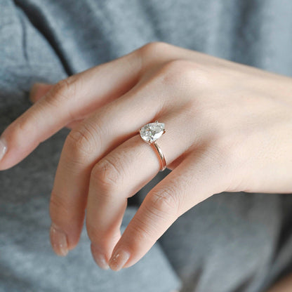 2 CT Round Three Stones Lab Grown Diamond Engagement Ring