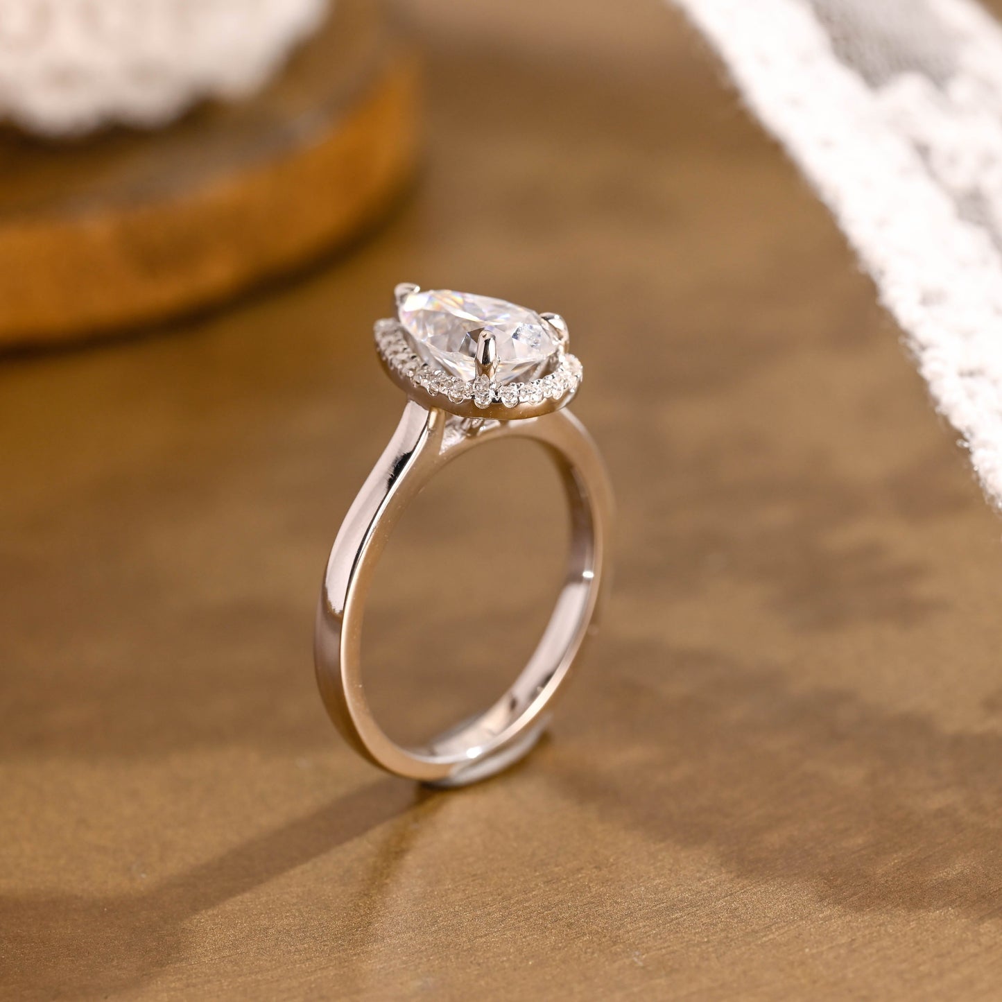 2 CT Round Three Stones Lab Grown Diamond Engagement Ring