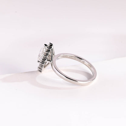 2 CT Round Three Stones Lab Grown Diamond Engagement Ring