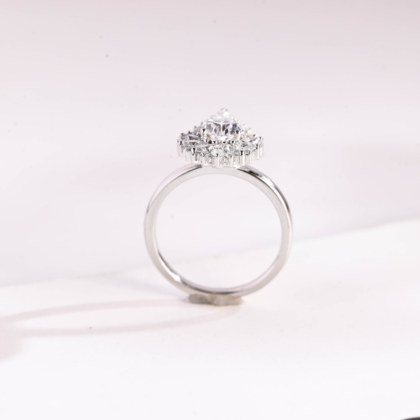2 CT Round Three Stones Lab Grown Diamond Engagement Ring