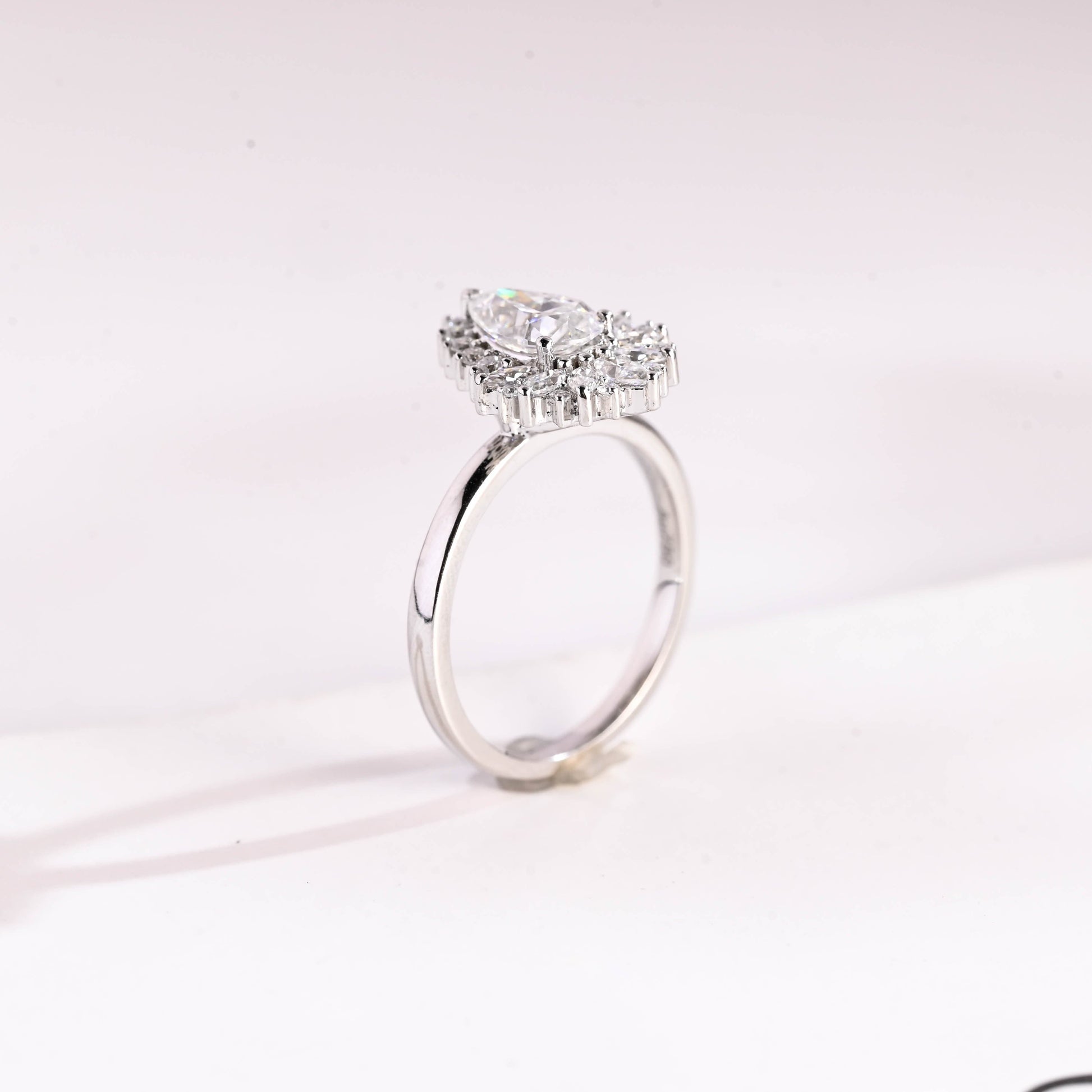 2 CT Round Three Stones Lab Grown Diamond Engagement Ring