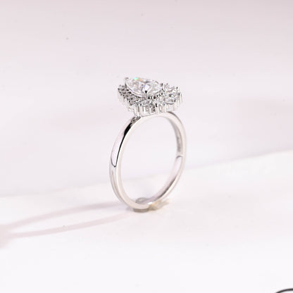 2 CT Round Three Stones Lab Grown Diamond Engagement Ring