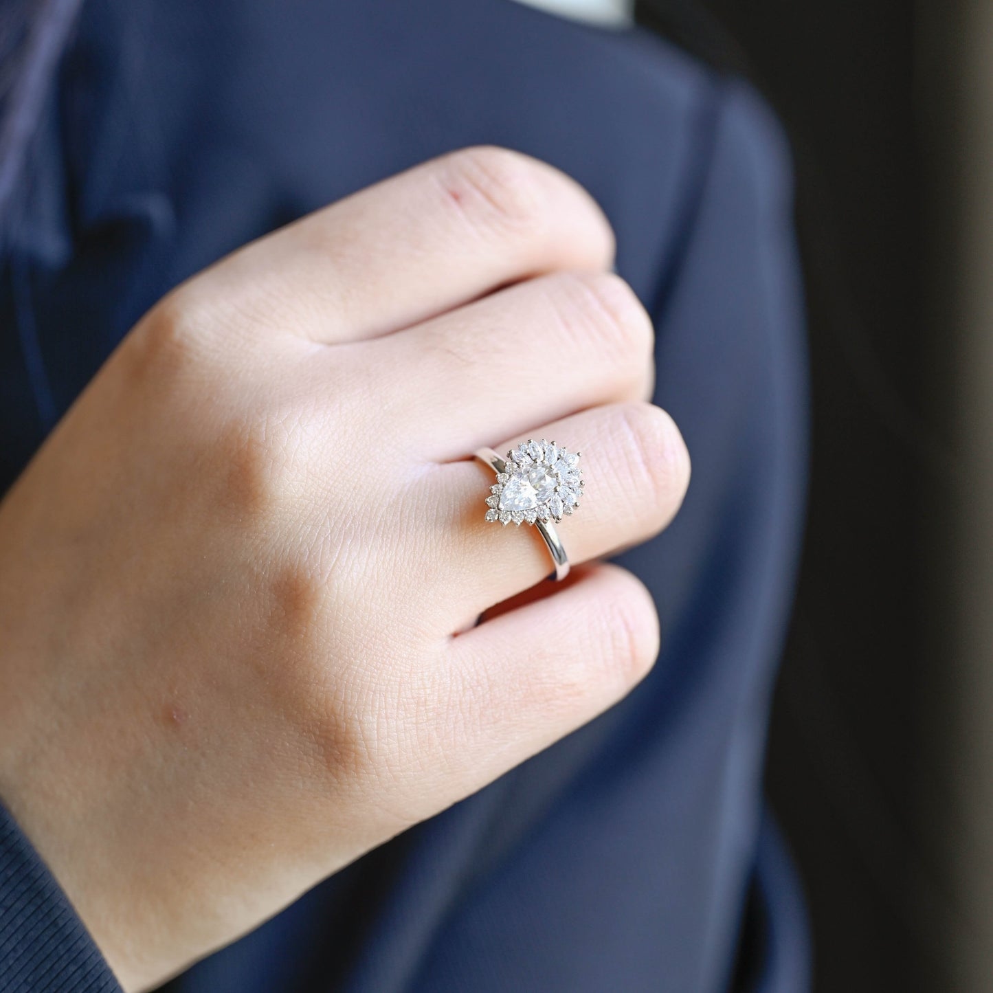 2 CT Round Three Stones Lab Grown Diamond Engagement Ring