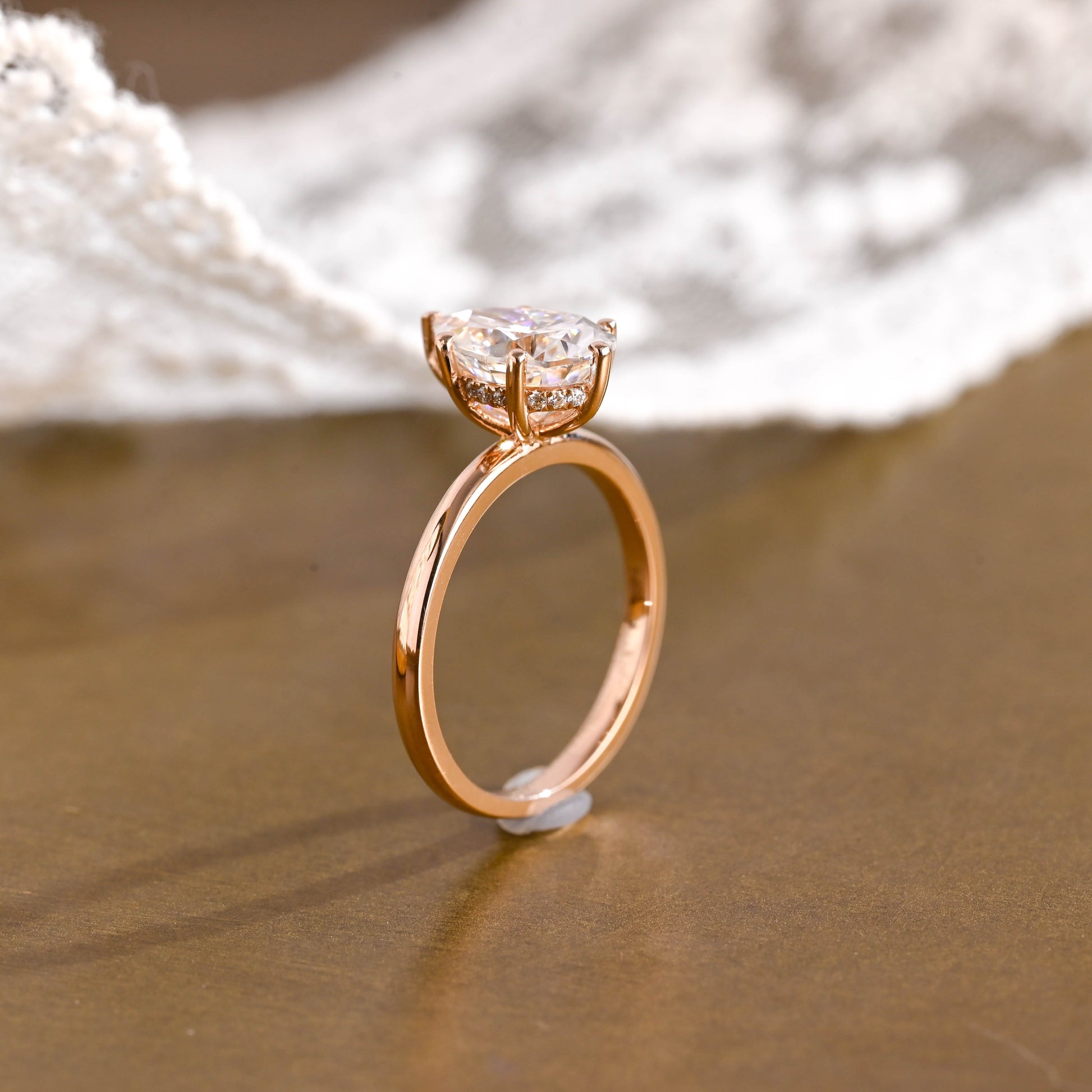 2 CT Round Three Stones Lab Grown Diamond Engagement Ring