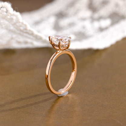 2 CT Round Three Stones Lab Grown Diamond Engagement Ring