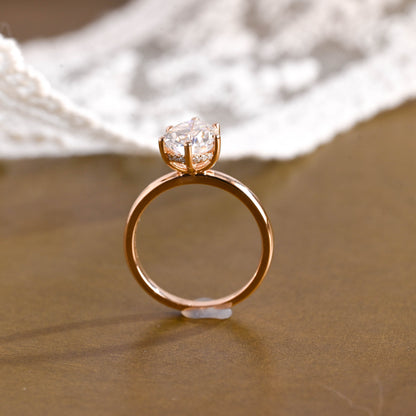 2 CT Round Three Stones Lab Grown Diamond Engagement Ring