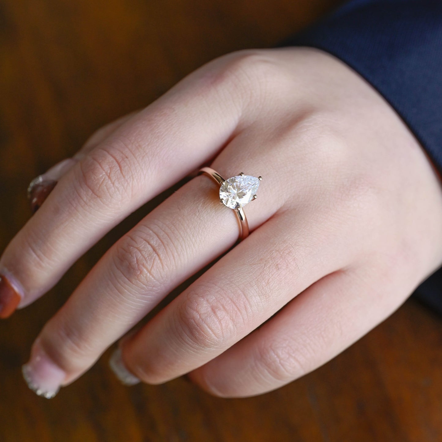 2 CT Round Three Stones Lab Grown Diamond Engagement Ring