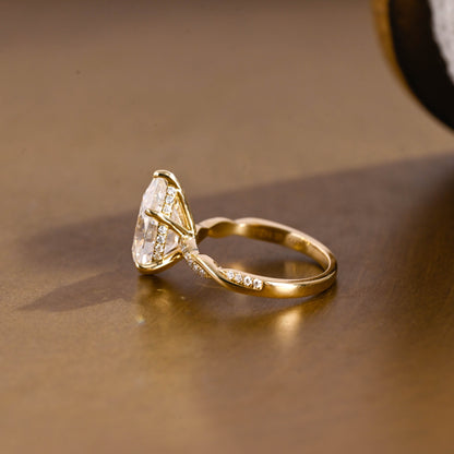 2 CT Round Three Stones Lab Grown Diamond Engagement Ring
