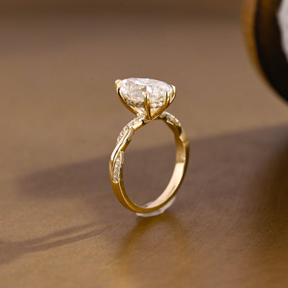 2 CT Round Three Stones Lab Grown Diamond Engagement Ring