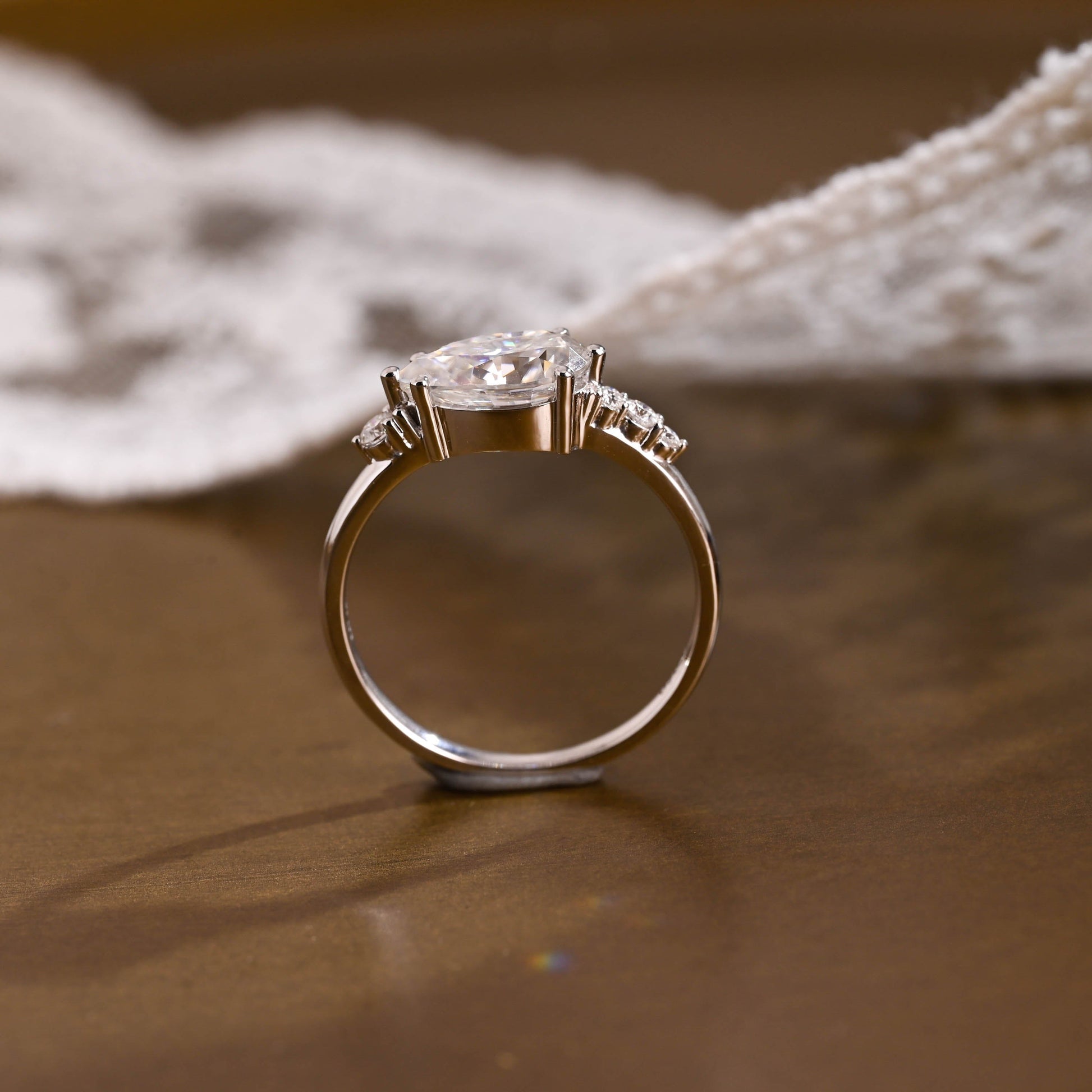 2 CT Round Three Stones Lab Grown Diamond Engagement Ring