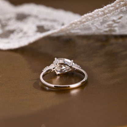 2 CT Round Three Stones Lab Grown Diamond Engagement Ring
