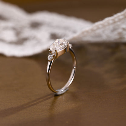 2 CT Round Three Stones Lab Grown Diamond Engagement Ring