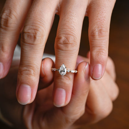 2 CT Round Three Stones Lab Grown Diamond Engagement Ring