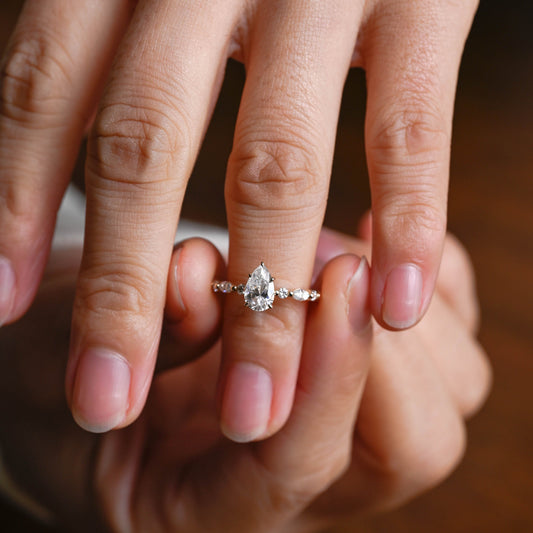 2 CT Round Three Stones Lab Grown Diamond Engagement Ring