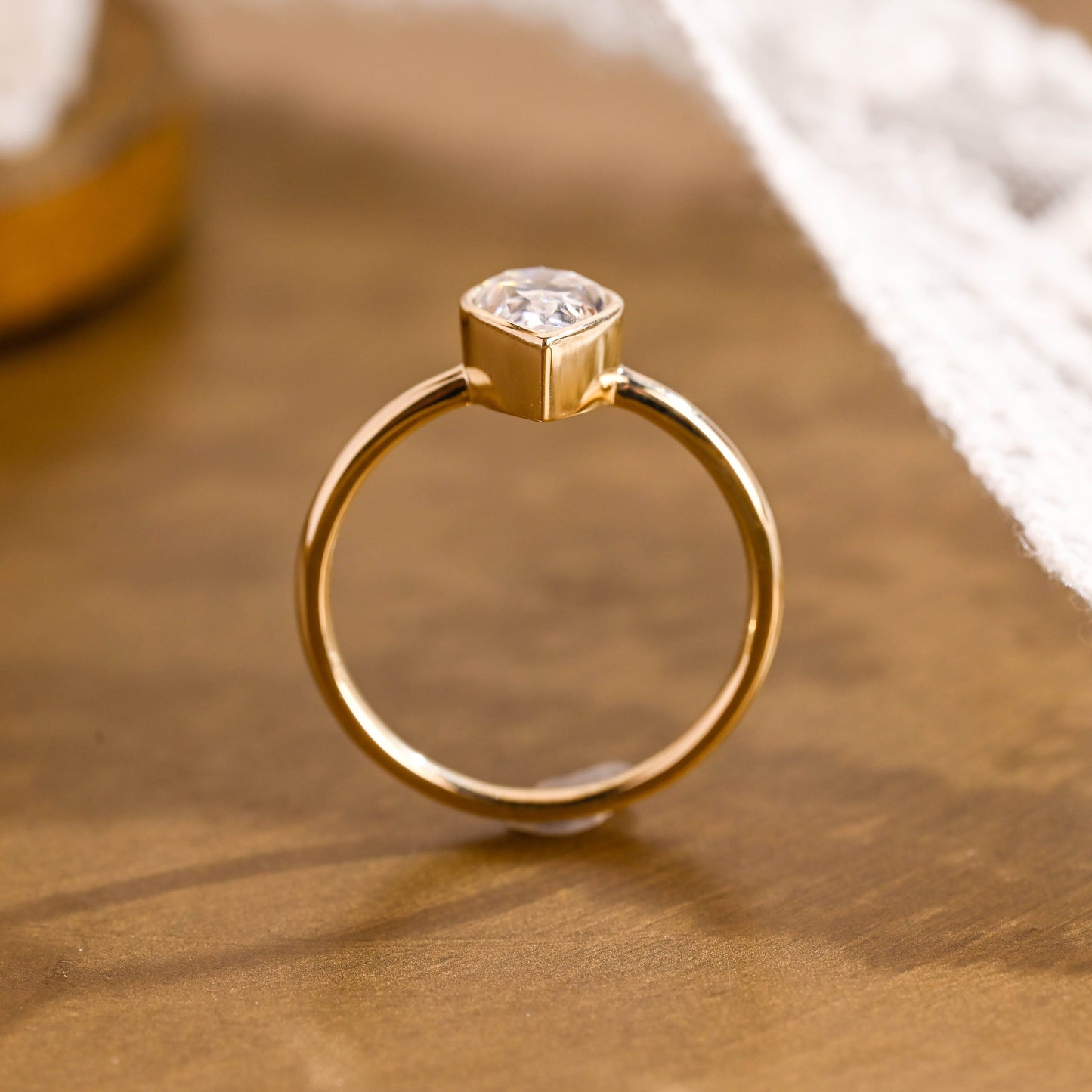 2 CT Round Three Stones Lab Grown Diamond Engagement Ring